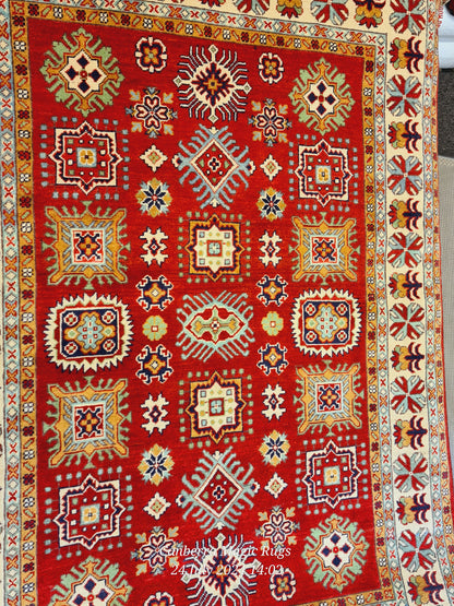 Hand Knotted Kazak with Natural Vegetable Dyes