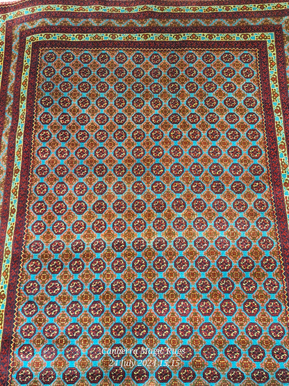 Hand knotted Unique Bukhara Rug from Afghanistan