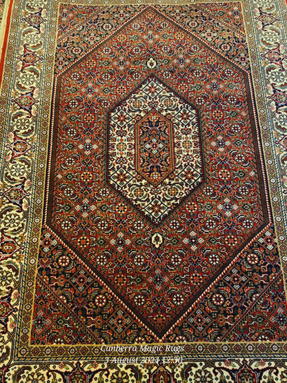 Persian hand knotted Bejar rug suits with any decoration.