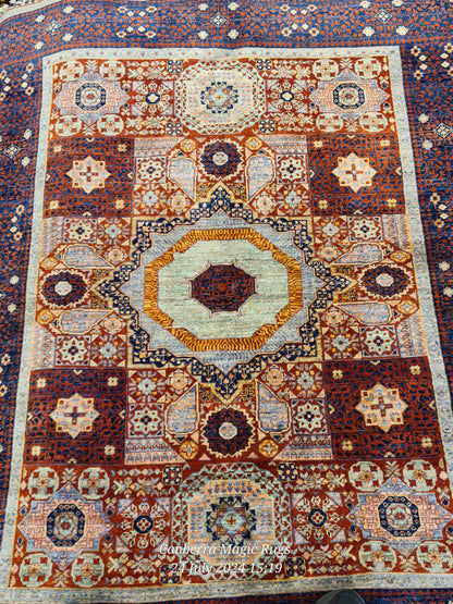 Super fine Hand Knotted Kazak with Natural Vegetable Dyes