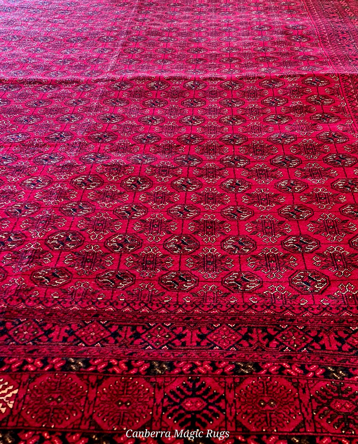 Bukhara rugs were originally woven by the nomadic Turkman tribe