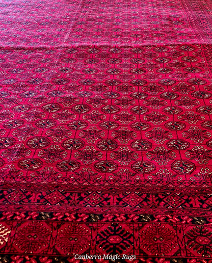 Bukhara rugs were originally woven by the nomadic Turkman tribe