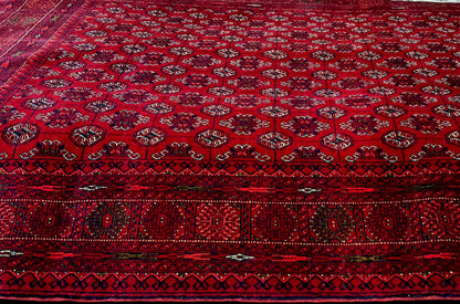 Bukhara rugs were originally woven by the nomadic Turkman tribe