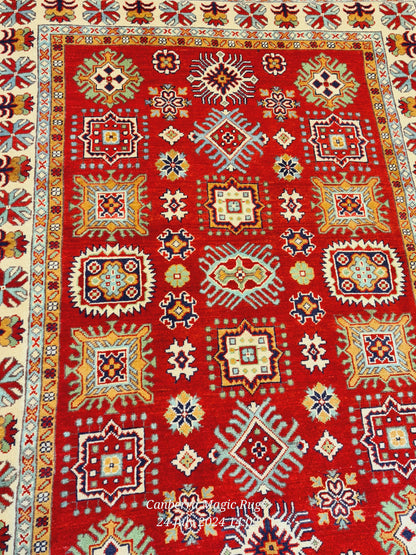 Hand Knotted Kazak with Natural Vegetable Dyes